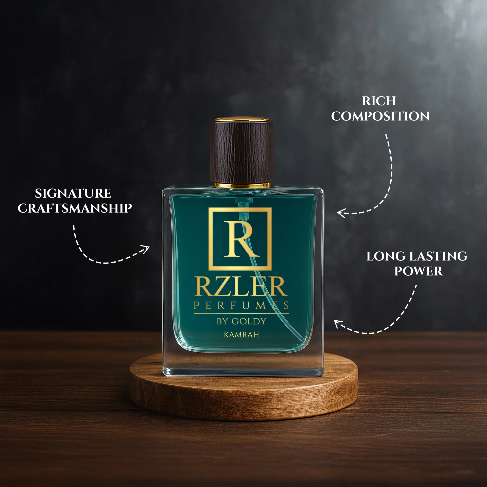 RZLER Kamrah Warm Vanilla Perfume for Men – 50 ml | Cinnamon, Dates & Vanilla - Image 3