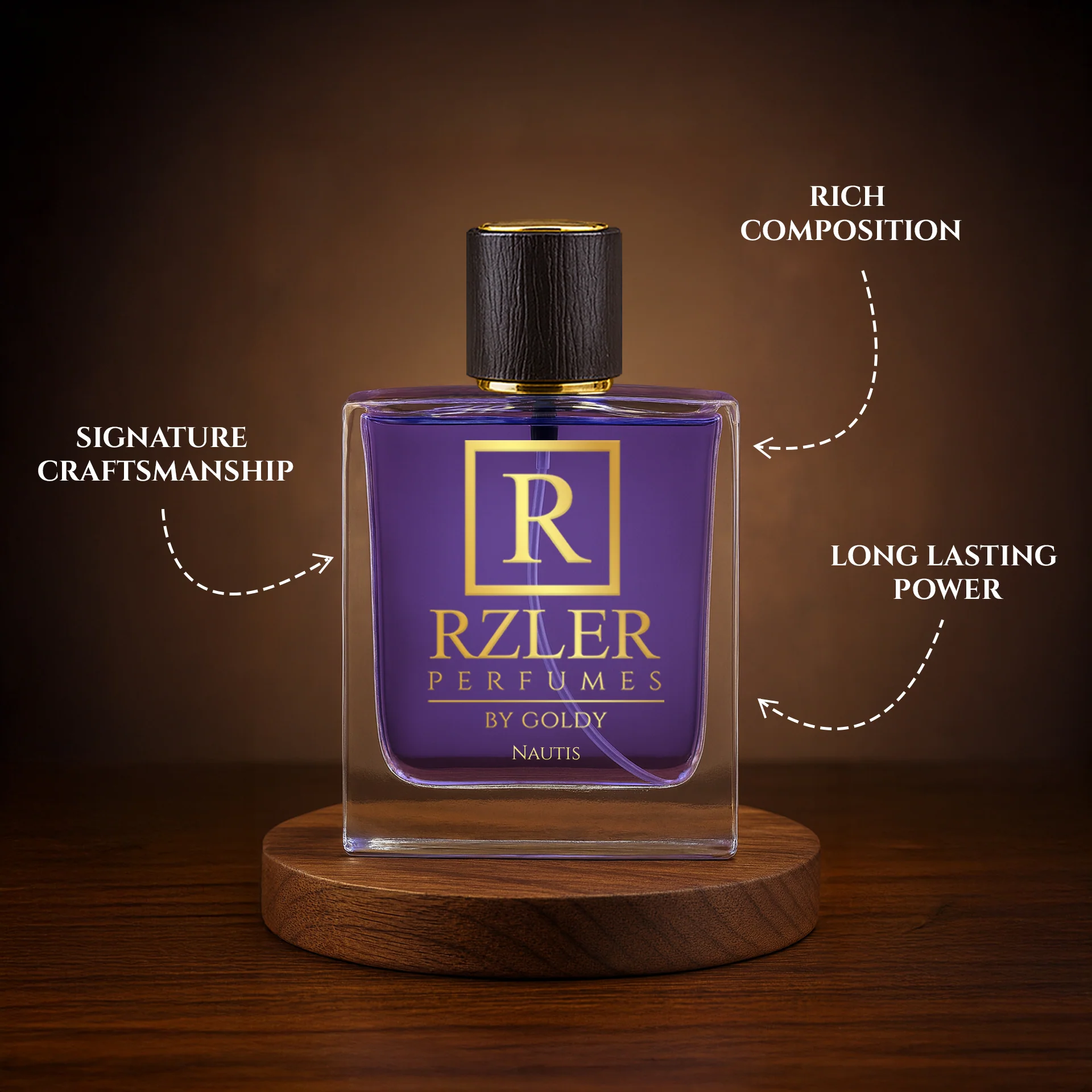RZLER Nautis Aquatic Perfume – 50 ml | Fresh Citrus, Aqua & Spicy Notes | Fresh Aquatic Perfumes for Men - Image 3