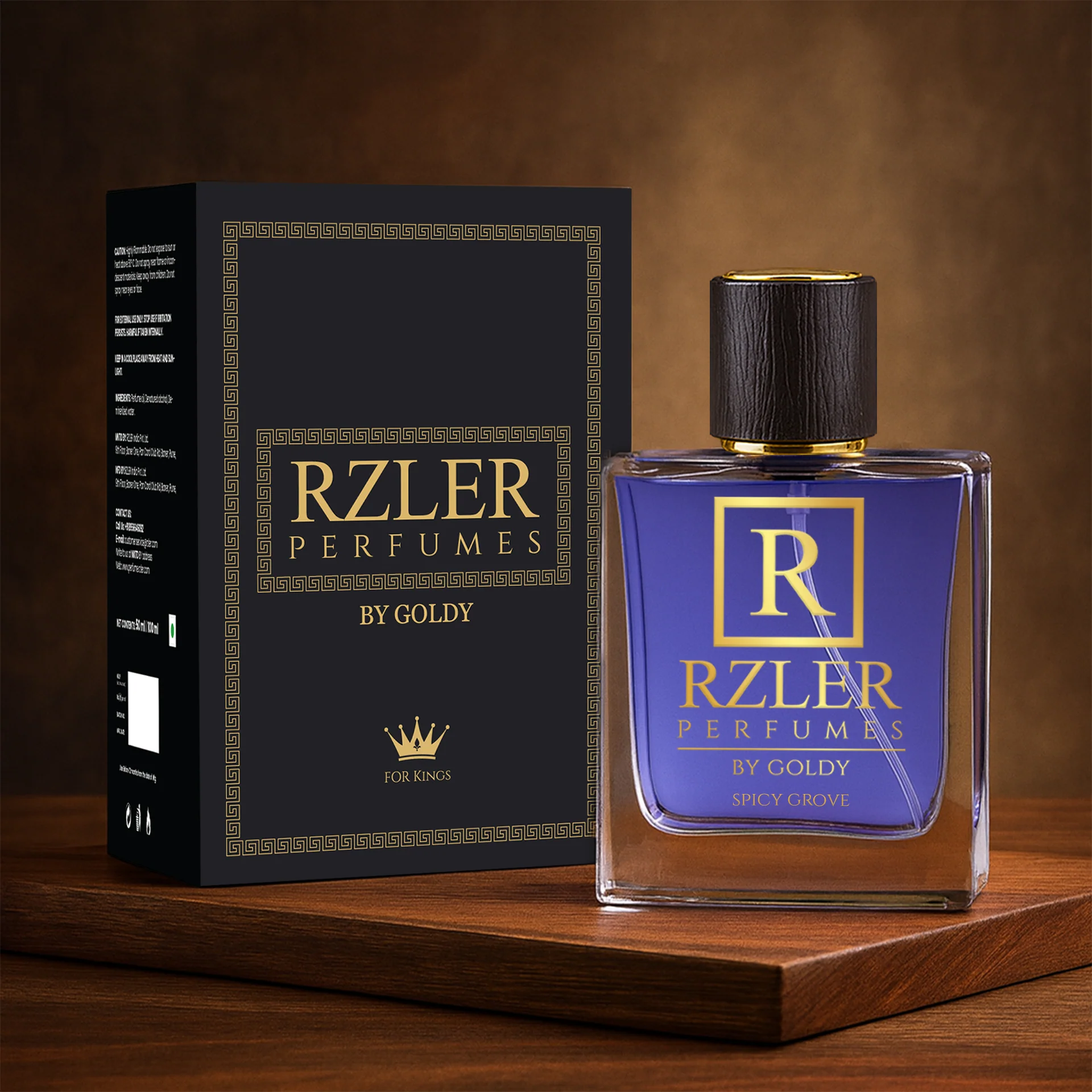 RZLER Spicy Grove Perfume – 50 ml | Amber, Saffron & Woods | A Luxurious Amber Woody Fragrance - Image 4